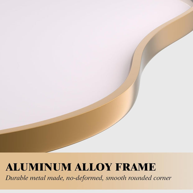 WEER Irregular Gold Asymmetrical Wall Mounted Mirror
