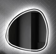 Modern Irregular LED Bathroom Mirror - GlassAura