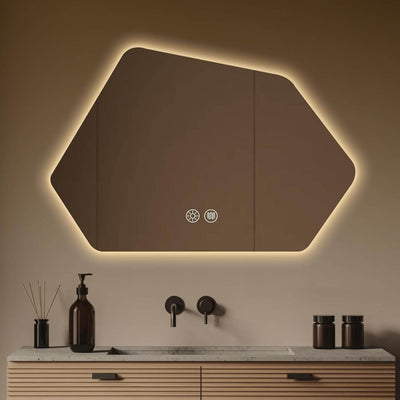 LED Bathroom Irregular Vanity Mirror - GlassAura
