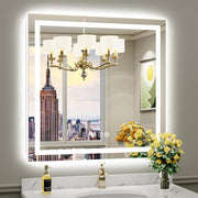 LED Bathroom Mirror with Lights - GlassAura