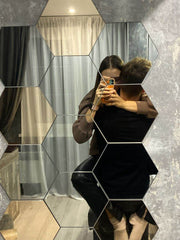 Hexagon Mirror Wall Stickers – Modern Home And Office Decor - GlassAura