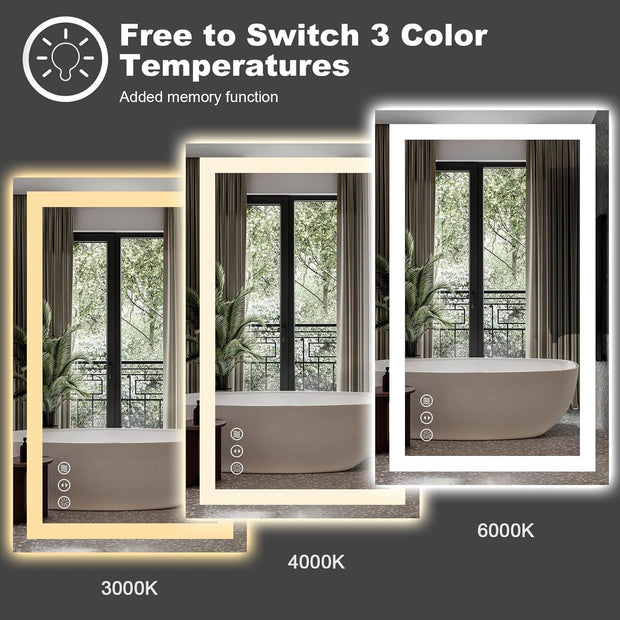 LED Mirror Front Light and Backlit - GlassAura