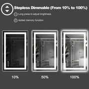 LED Mirror Front Light and Backlit - GlassAura