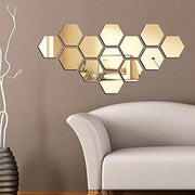Hexagon Mirror Wall Stickers – Modern Home And Office Decor - GlassAura