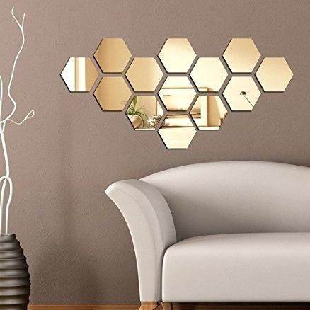 Hexagon Mirror Wall Stickers – Modern Home And Office Decor - GlassAura