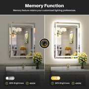 LED Bathroom Mirror with Lights - GlassAura