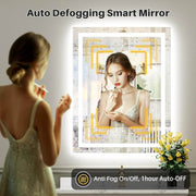 LED Bathroom Mirror with Lights - GlassAura