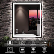 LED Mirror Front Light and Backlit - GlassAura