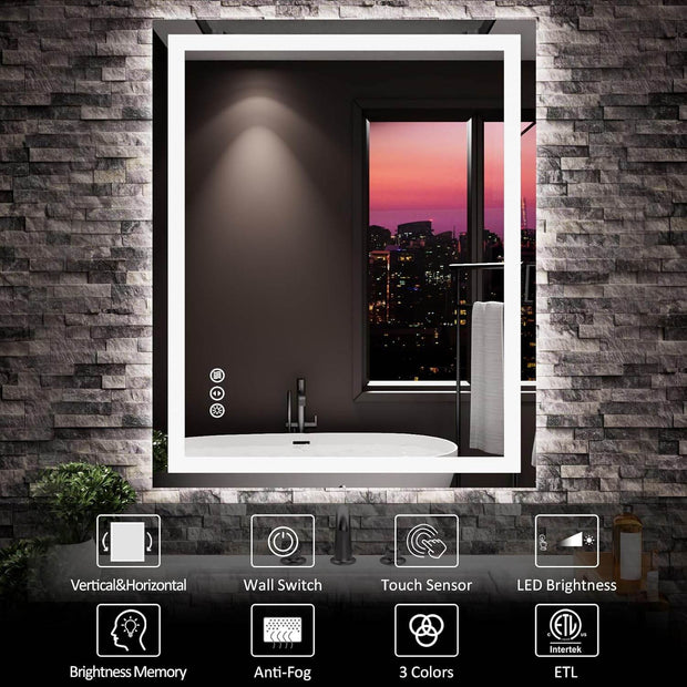 LED Mirror Front Light and Backlit - GlassAura