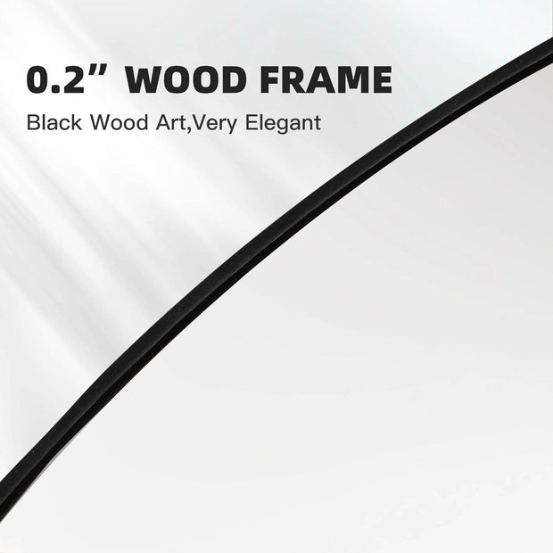 Round Black Wall Mirror - GlassAura