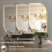 LED Mirror for Bathroom with Lights, Asymmetrical Unique Design - GlassAura