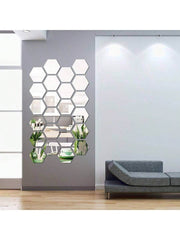 Hexagon Mirror Wall Stickers – Modern Home And Office Decor - GlassAura