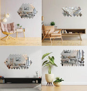 Acrylic Diamond Border Mirror Wall Decor - GlassAura