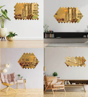 Acrylic Diamond Border Mirror Wall Decor - GlassAura