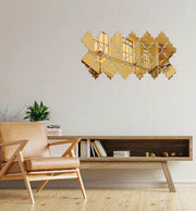 Acrylic Diamond Border Mirror Wall Decor - GlassAura