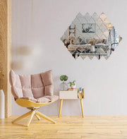 Acrylic Diamond Border Mirror Wall Decor - GlassAura