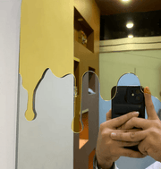 Modern Gold Drip Mirror Wall & Home Decor - GlassAura