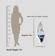 Slender Leaf Vanity Mirror – Metallic White Frame - GlassAura