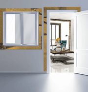 Border Greek Mirror Wall Sticker - GlassAura