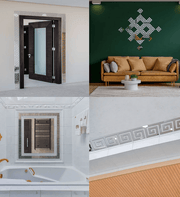 Border Greek Mirror Wall Sticker - GlassAura