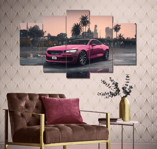 GTA V Vulcar Hachura R – 5-Panel Car Wall Art - GlassAura