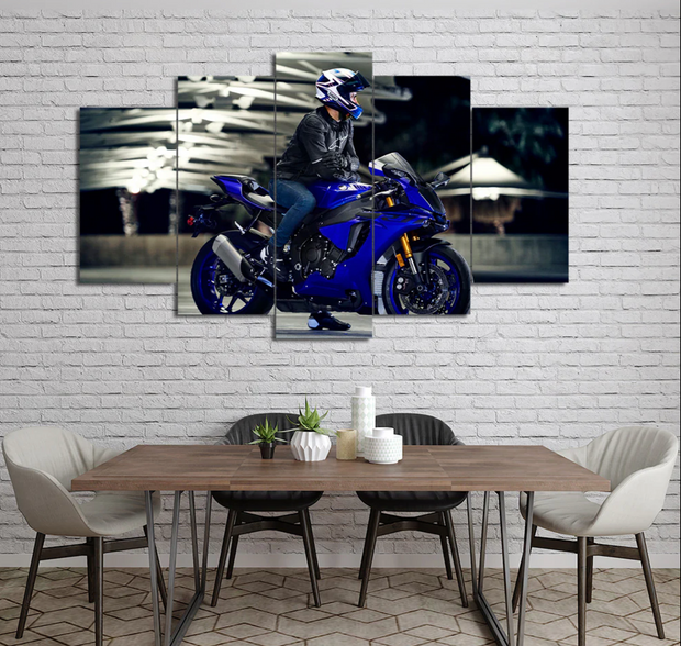 Yamaha YZF – 5-Panel Motorcycle Wall Art