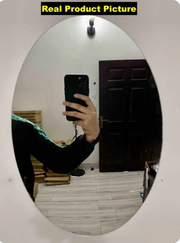 UnBreakable Imported Acrylic Oval Mirror (Self Adhesive)