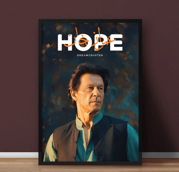 Imran Khan Hope Poster – Brush Stroke Figure Wall Art - GlassAura