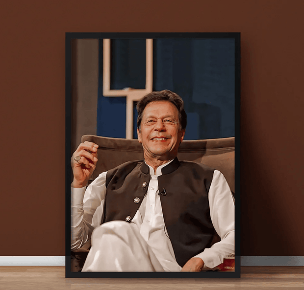 Imran Khan Smiling Portrait – Poster Wall Art - GlassAura