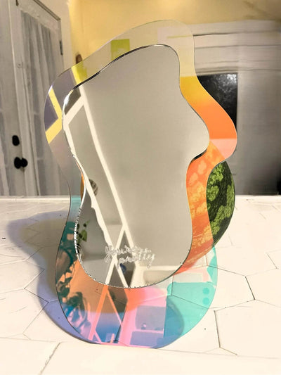 Iridescent Rainbow Acrylic Decor – Mirror Wall Art - GlassAura