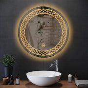 Spark Round LED Sensor Mirror - GlassAura