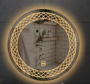 Spark Round LED Sensor Mirror - GlassAura